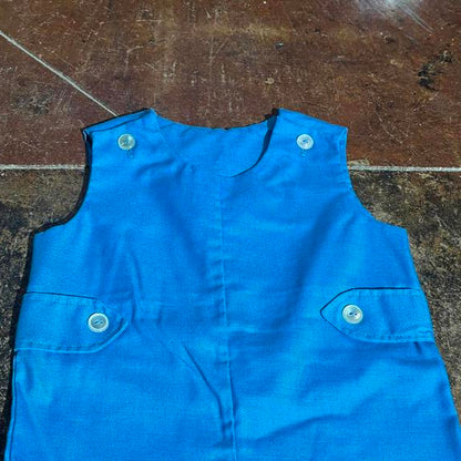 Vintage Blue Baby Romper