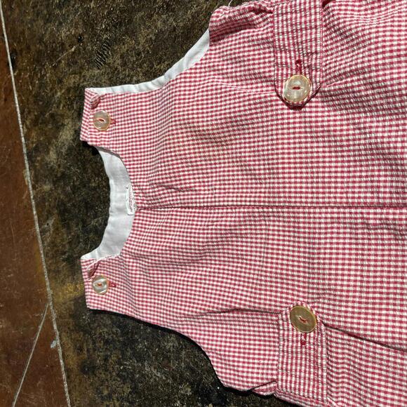 Vintage Red Baby Romper