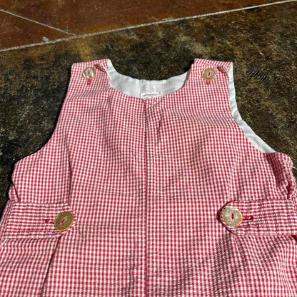 Vintage Red Baby Romper