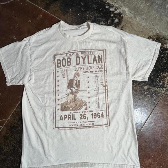 Bob Dylan Preowned Large Band T-shirt