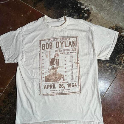 Bob Dylan Preowned Large Band T-shirt