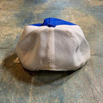 Vintage blue and white hat