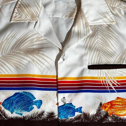 Vintage Kai Nani Hawaiian button down preowned large shirt