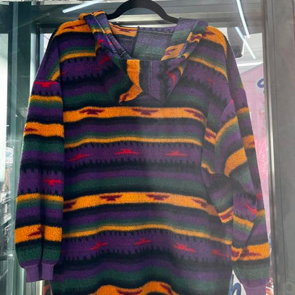 Vintage 90s XLarge Tribal Fleece pullover