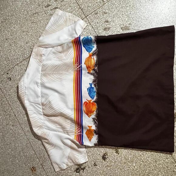 Vintage Kai Nani Hawaiian button down preowned large shirt