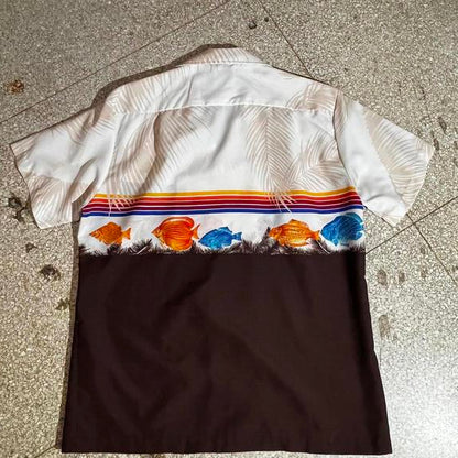 Vintage Kai Nani Hawaiian button down preowned large shirt