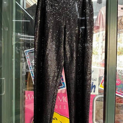 Black/silver sequin pantsuit with velcro middle