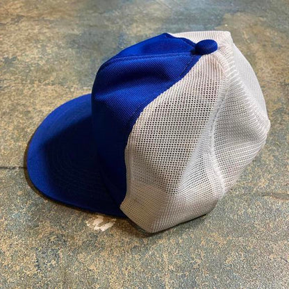Vintage blue and white hat