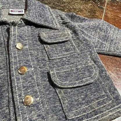 Kids 2T 60s/70s vintage denim blue boys suit