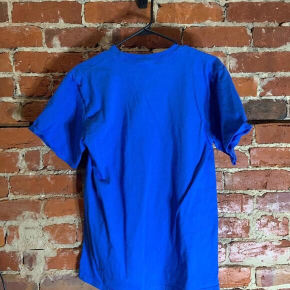 Acid bath medium blue graphic preowned T-shirt