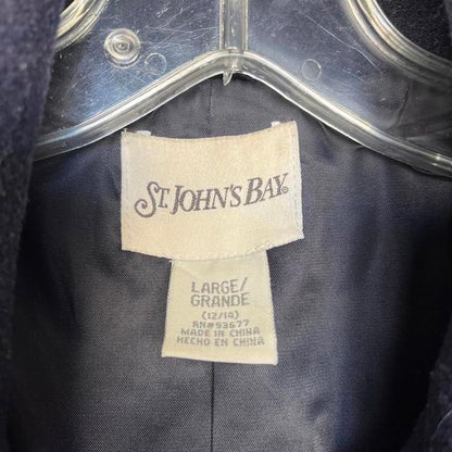 womans blue preowned large peacoat