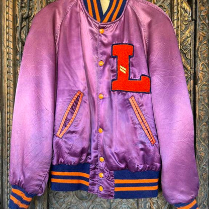 Vintage 1950s Landry HS Letter snap up jacket