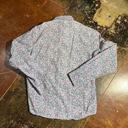 Blue and purple floral button down PreOwned small Band shirt