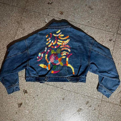 Vintage Embroidered Jean jacket