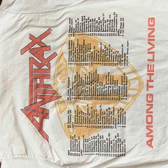 Anthrax Medium Graphic Preowned T-shirt