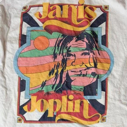 Janis Joplin PreOwned Large Graphic Band Tshirt