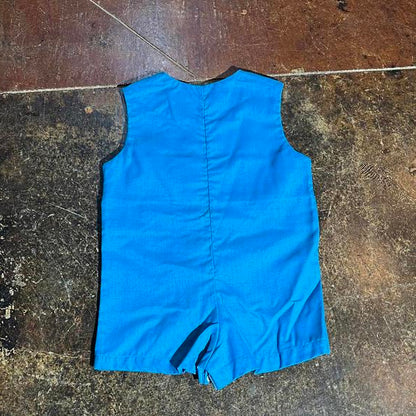 Vintage Blue Baby Romper