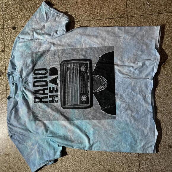 Radiohead preowned Large Tie Dye Band T-shirt
