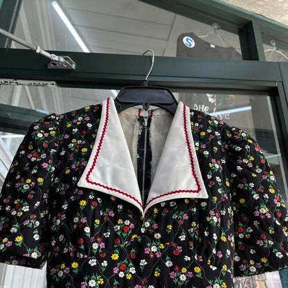 Vintage floral quilted preowned dress