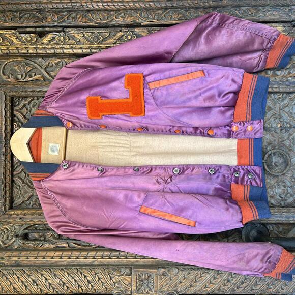 Vintage 1950s Landry HS Football Champs snap up jacket