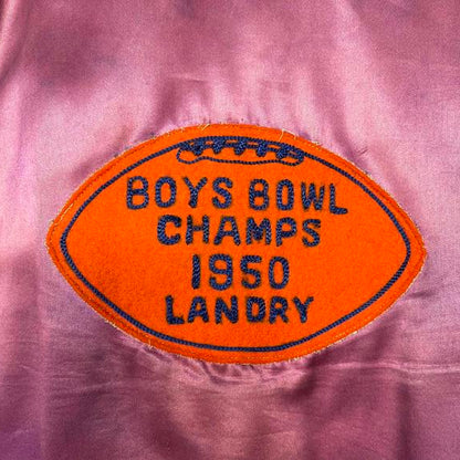 Vintage 1950s Landry HS Football Champs snap up jacket