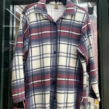 Plaid North West Blue preowned button up shirt