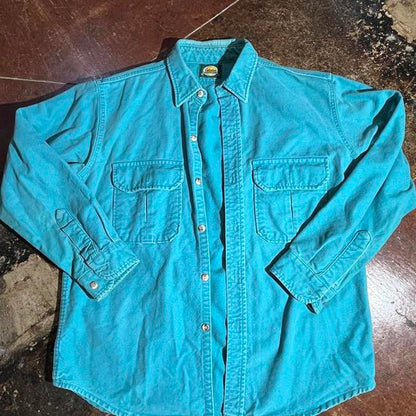 Teal Cabelas Button down shirt preowned Large