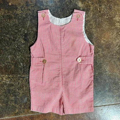 Vintage Red Baby Romper