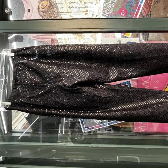 Black/silver sequin pantsuit with velcro middle