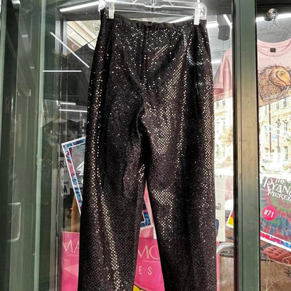 Black/silver sequin pantsuit with velcro middle