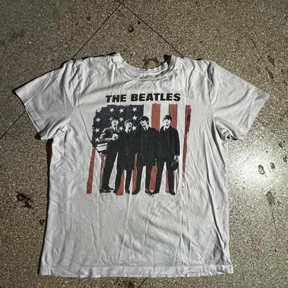 The Beatles Preowned Large Band T-shirt